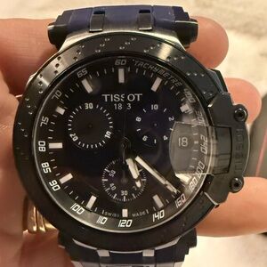 Tissot  t Race blue - black Silver Chronograph Watch